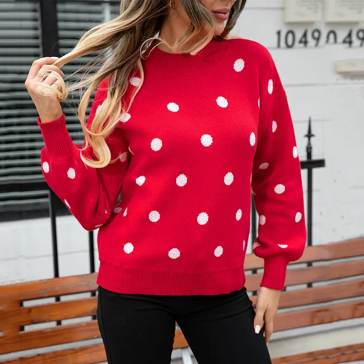 Popular Polka Dot Oversized Sweater