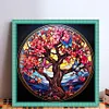 (Stamped/Counted) Glass Painting-Tree Of Life-18CT Cross Stitch 30*30cm/11.81*11.81in