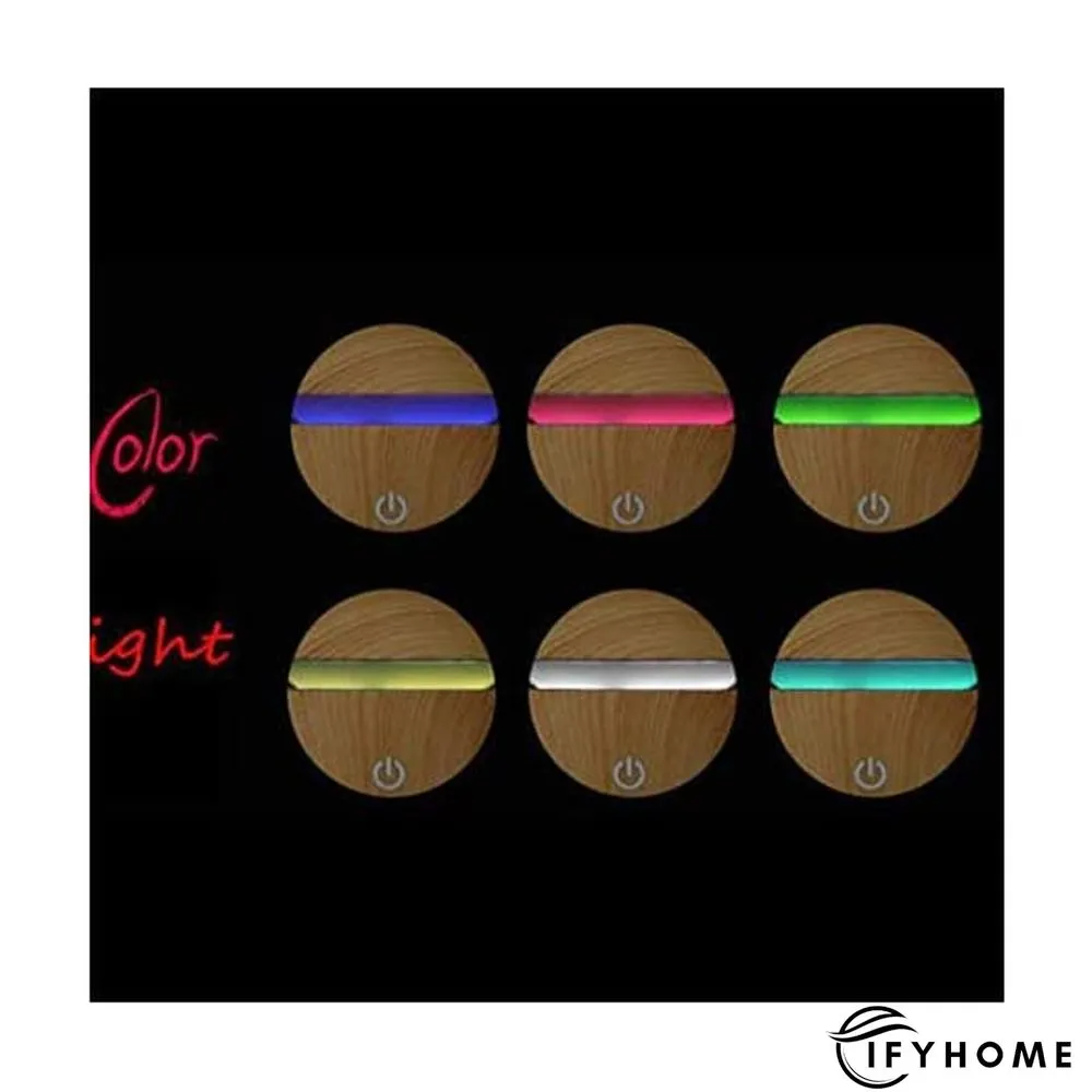Colorful Wood Grain Air Humidifiers Mini Night Light Home Air Filter | IFYHOME