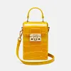 American High Gloss Crocodile Skin Women's Bag Lady Mobile Phone Bag 2023 New Genuine Leather Fashion Versatile Shoulder Bag 45