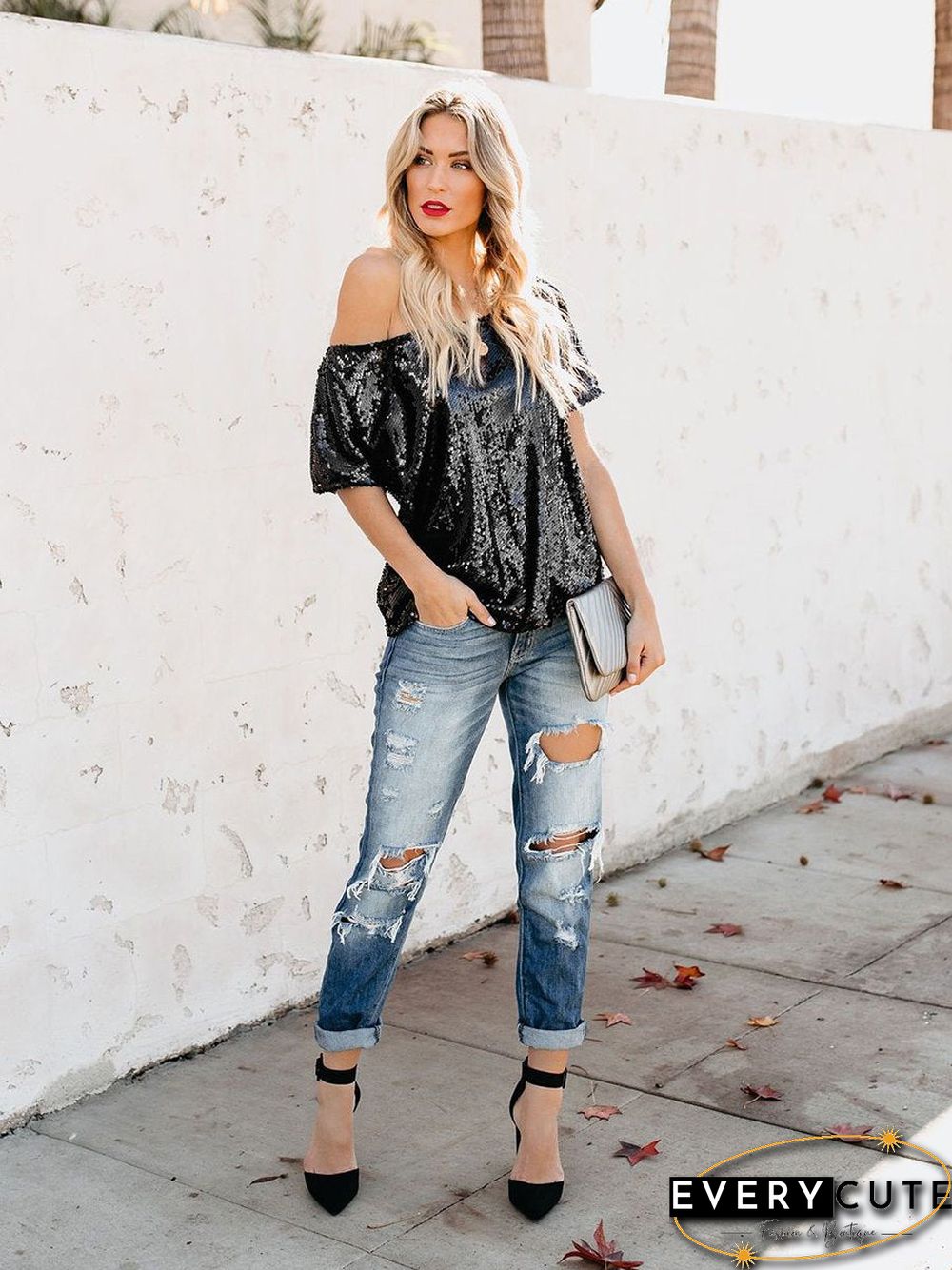 One Step Ahead Sequin Top