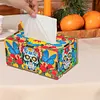 Wooden Colorful Pattern 5D Diamond Painting Tissue Holder Diamond Art Tissue Box