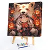 【Limited Stock Sale】Halloween Wolf Girl-Paint by Numbers Acrylic Painting 40*40CM