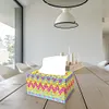 5D DIY Diamond Painting Handmade Crystal Square Tissue Box Kit (Lines)