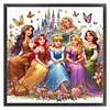 Princesses - 11CT Stamped Cross Stitch - 50*50cm - Disney
