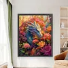 >SALE<Full Embroidery Eco-cotton Thread 11CT Print Flower Dragon Cross Stitch 50x60cm