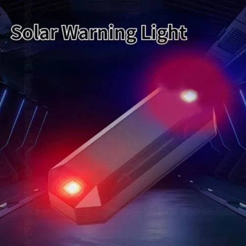 Dronehint Car Parts Solar Red LED Warning Light Night Ride TailLight Anti-rear Strobe Lamp (For: Acura) Parts