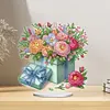 (US Local)DIY Flower Special Shaped Diamond Painting Desktop Ornaments Kit 