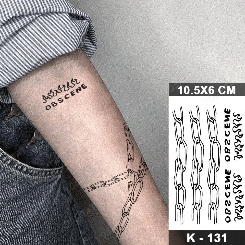 Waterproof Temporary Tattoo Stickers Nun Maria Prajna Diablo Old School Flash Tatto Arm Chest Body Art Fake Tattoos Women Men