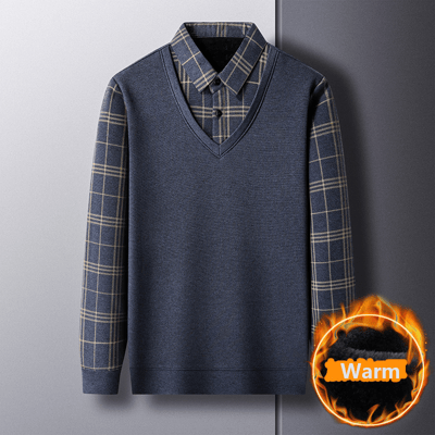 🔥 FleeceJumper - Two-Piece Knitted Fleece Sweater（Buy two and get free shipping!）