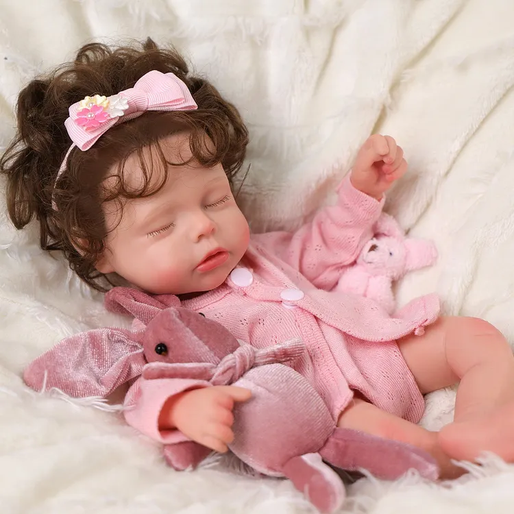 Babeside Lucy 12'' Realistic Silicone Sleeping Baby Little Infant Girl Gift Of Care And Love