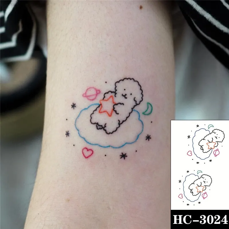 Holding Hands In Love Stickers Hand Heart Tattoo Body Art Makeup Waterproof Temporary Women and Men Fake Tatoo