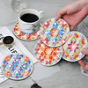 [Upgrade]6pcs/set DIY Diamond Painting Waterproof Case Classic Mandala Coaster Gift Decor Set