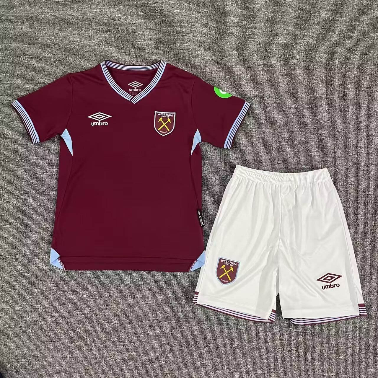 2025-2026 KIDS West Ham United Home Football Shirt 1:1 Thai Quality Maxi Kit