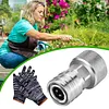 Garden Hose to Mini Power Washer Adapter Stainless Steel Leak-Proof Adapter 3/4 GHT to 1/4 Quick Connector for Car Wash & Outdoor Cleaning