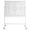 [US Local Warehouse] Mobile Double-Sided Soccer Coaching Board Height Adjustable Whiteboard with Wheels Dry Erase Board with Magnets Pen & Eraser for Coaches (Football)