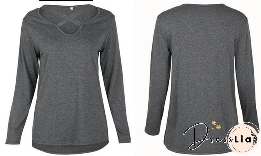 Women Spring Summer Fashion Long Sleeve Tops Black Casual Knitted Sweater Dresses Ladies Fashion Loose Mini Dress Pure Color Cotton Shirt Sexy Deep V-Neck Slim Fit Waist Bodycon Club Wear Knit Slit Party Robe Chic FemmeT-shirt