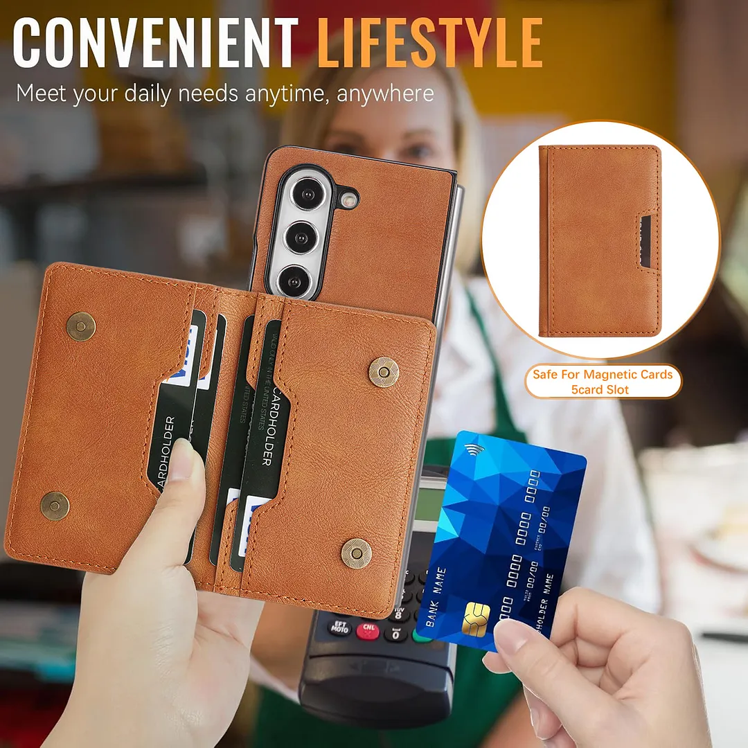 Suitable For Samsung Z Fold7 Wireless Charging Phone Case Z Filp7 2-In-1 Magsafe Magnetic Card Holder