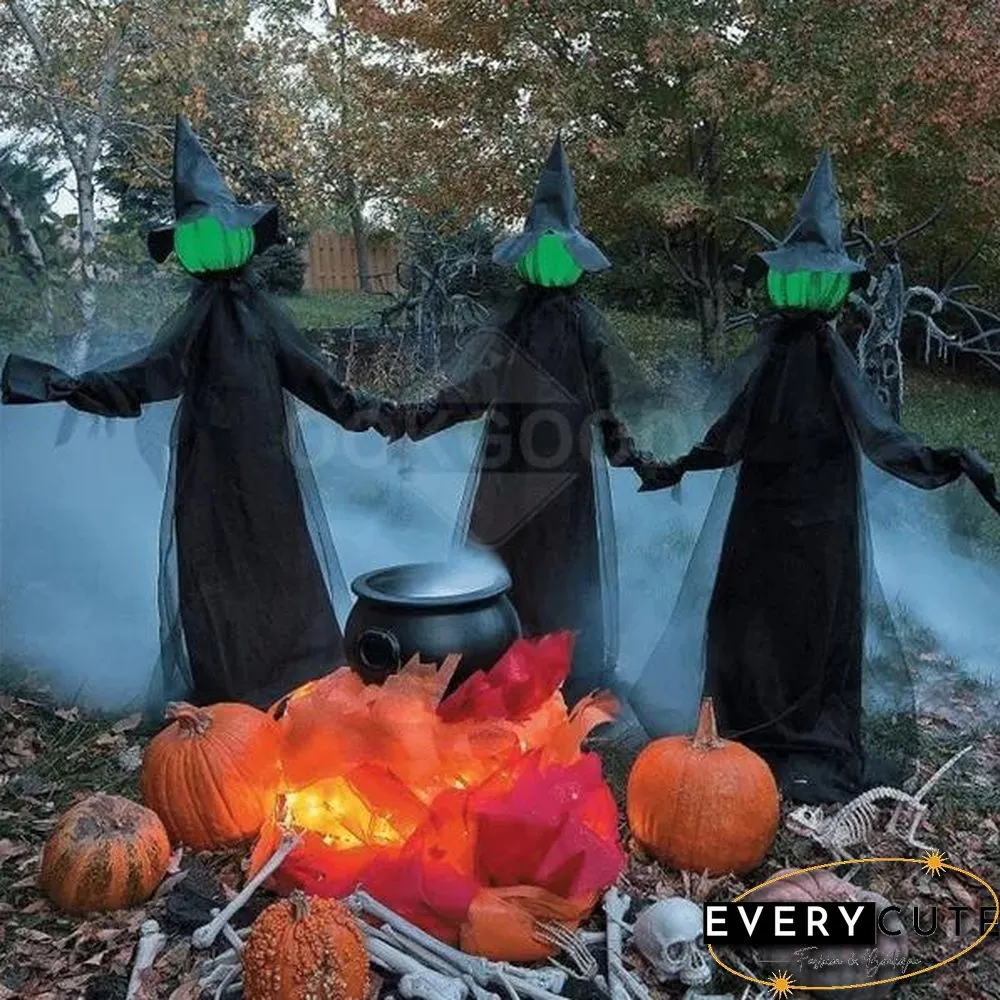 Lighted Halloween Witch Stake For Halloween Decoration