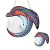 (US Local)Special Shaped Diamond Painting Makeup Mirror Kit Dolphin Crystal Diamond Mirror