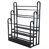 [US Local Warehouse] Fabric Roll Storage Rack 3 Tier Car Window Film Display Rack Adjustable Height Metal Vinyl Roll Storage Stand Detachable Fabric Display Organizer for Leather Rolls/Window Film/Wallpaper
