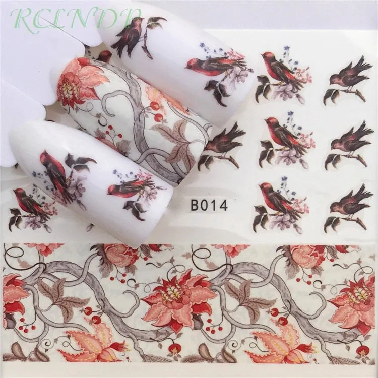 Nail sticker art decoration slider skull head Water Transfer decals manicure lacquer Accessories polish foil