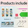 3Pcs Special Shaped Flower Greetings 5D DIY Diamond Painting Book Mark for Home