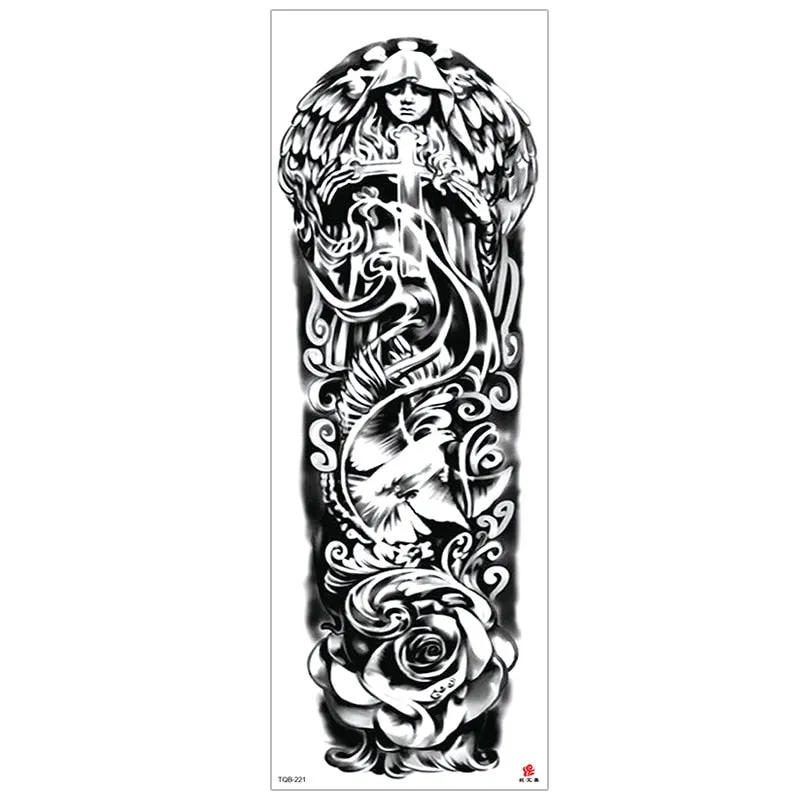 temporary tattoos for men robot full arm sleeve tattoo mechanical lion tiger waterproof tatto fake tatoo stickers body tatoo art