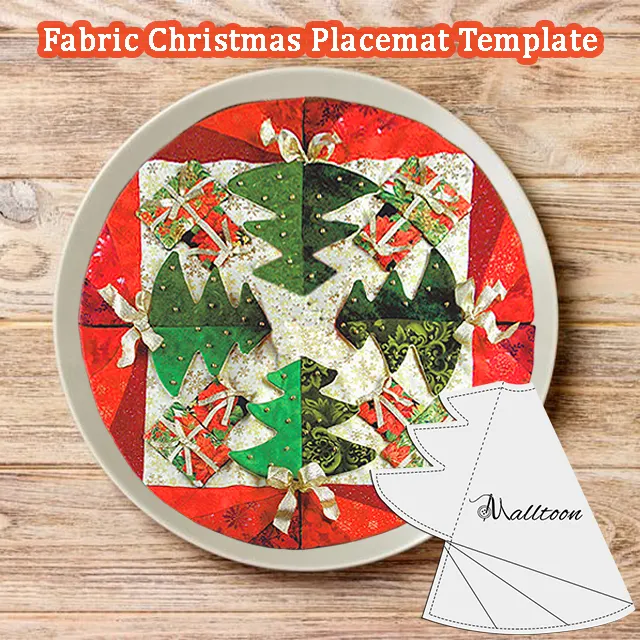 Fabric Christmas Placemat Template + With Instructions