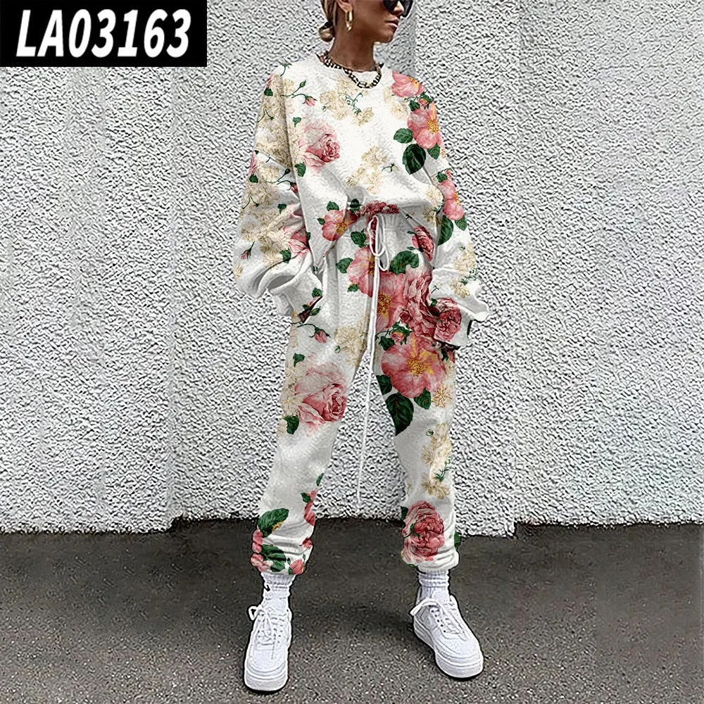 2021 New Women's Digital Printed Grass Pattern Suit Autumn and Winter Clothing