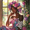 Diamond Painting-DIY Crystal Rhinestone Girl by the Window