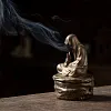 Ceramic Incense Holder for Cone and Coil - Incense Burner Holder Zen Decor with Buddha Statue Design Protection from Evil