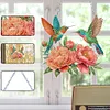 (US Local)Acrylic Special Shape Flowers Birds Diamond Painting Art Hanging Pendants