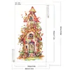 >SALE<5D DIY Partial Special Shaped Drill Diamond Painting Kit Green Leaf House30x50cm