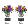 (US Local)Acrylic Double Sided Butterfly Vase Diamond Painting LED Night Light for Desktop