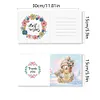 6Pcs Diamond Painting Winter Snowman Greeting Cards Christmas Cards