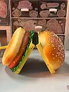 Suitable For Honor Magic V Flip Mobile Phone Case Small Folding Huawei Pocket 2 Creative Hamburger Shape Samsung Zflip5 New Magic Mobile Phone Case Full Package Folding Screen Protective Cover Full Package