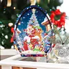 >SALE<Wooden Santa Claus Diamond Painting Desktop Ornaments for Bedroom Table Decor