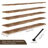 [US Local Warehouse] 5 Tier Floating Shelves Long Wooden Shelf 72x11.81in Adjustable Display Bookshelf with Heavy-Duty Bracket for Living Room Bathroom Kitchen