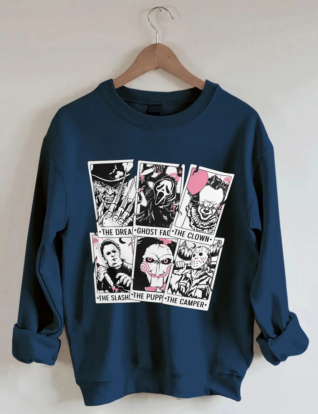 Horror Characters Tarot Card Sweatshirt