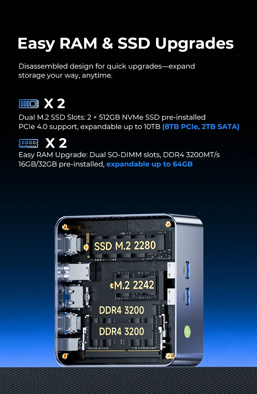 GMKtec GMKtec NucBox M2 Pro S Mini PC Intel Core™ i7-1185G7 279.99