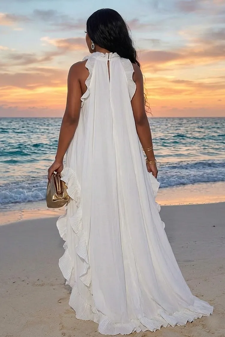 slim fit dress slacks Silver Grey loose fit dress with pleats – GUNTINA main image 0
