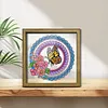 Diamond Painting Wooden Double-Sided Datura and Butterfly Ornaments Kit with Photo Frame Desktop