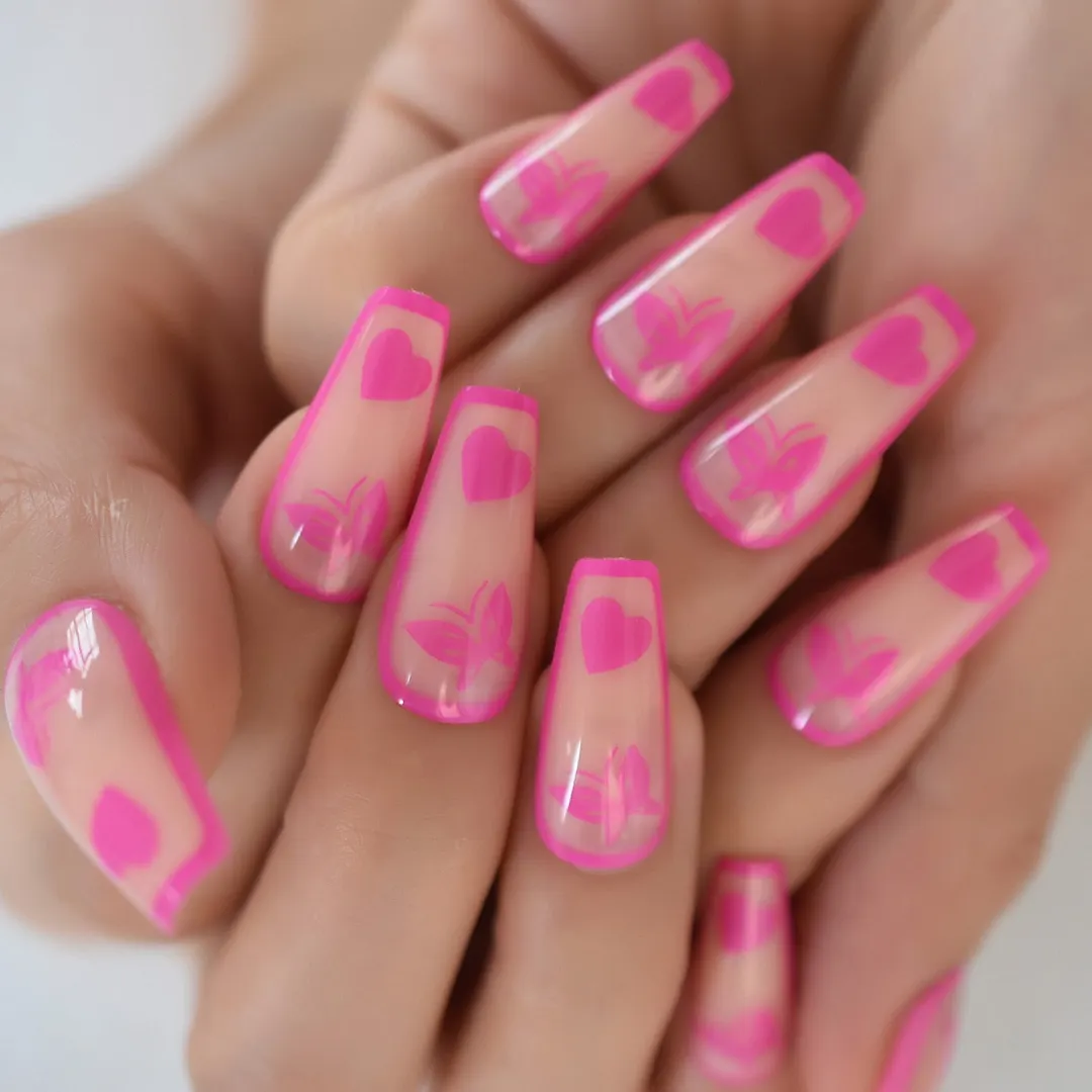 Detachable Medium Coffin Fakw Nails Snakeskin Nails Pre-Design Gelx Nails Tip Nails Stick On Nails Full Cover Nails Wholesale RU-Nail Inspo