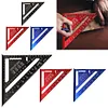 7 Inch Triangle Ruler Aluminum Alloy Metric Imperial Angle Ruler Carpenter Tools