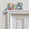 (US Local)Ocean Goblin 5D DIY Wooden Door Topper Diamond Painting Door Corner Decor