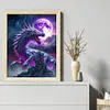 Castle And Dragon In Moonlight-11CT Stamped Cross Stitch 40*50cm/15.75*19.69in