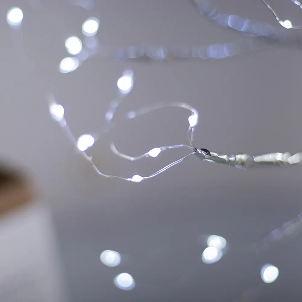 108 LED Touch Night Light Christmas Tree Copper Wire Fairy Lamp Cool White