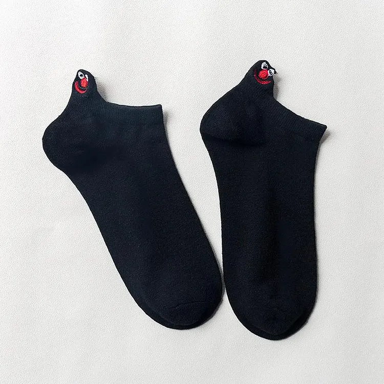 Small Ear Embroidery Socks