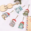 5Pcs DIY Christmas Cat Diamond Painting Keychain（Double-Sided)
